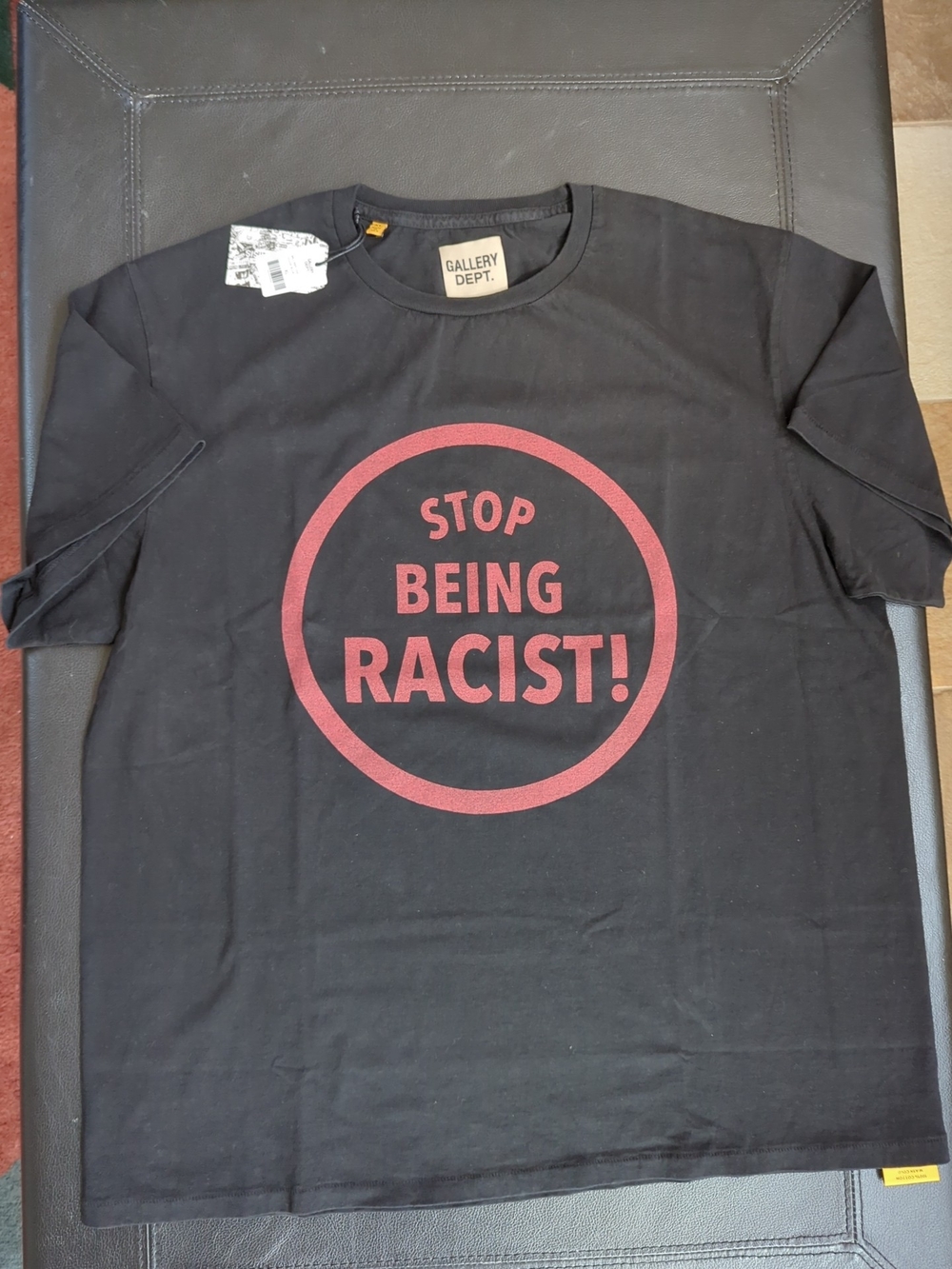 NWT Gallery Dept. "Stop Being Racist" Tee Size XL